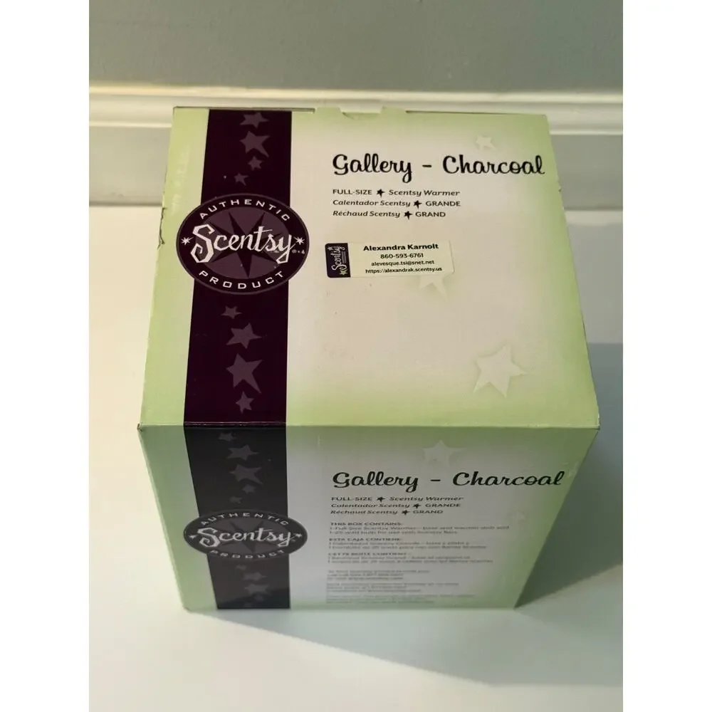 🕯️ Scentsy Gallery Charcoal Warmer Motorcycle Full Size New In Box w/ Wax Bars
